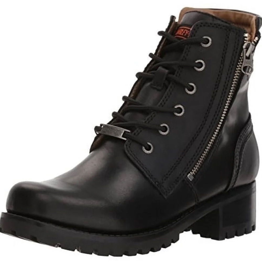 Harley-Davidson Women's Asher 5.5-Inch Black Leather 
Black Leather Ankle Boots